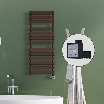 Radiva - TAHITI Elektrikli Havlupan 500x950 Bakır Eskitme Parlak (KTX3 Termostat) 300W