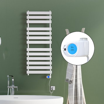 Radiva - Tahiti Elektrikli Havlupan 500x950 Beyaz (Musa Termostat) 600W