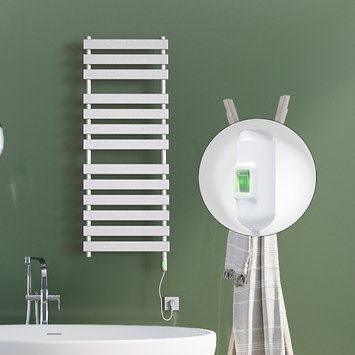 Radiva - Tahiti Elektrikli Havlupan 500x950 Beyaz (On/Off Düğmeli) 600W