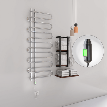 Radiva - Zante Sèche Serviettes Electrique 300 Watt 600x1400 Chrome (On/Off) Radiva - Zante Sèche Serviettes Electrique 300 Watt 600x1400 Chrome (On/Off)