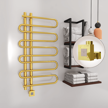 Radiva - Zante Sèche Serviettes Electrique 500x1000 Or Ktx1 200 Watt