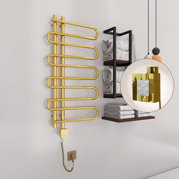 Radiva - Zante Sèche Serviettes Electrique 500x1000 Or Ktx4 200 Watt Câble en spirale