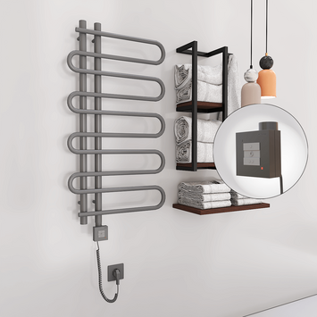 Radiva - Zante Sèche Serviettes Electrique 500x1000 Anthracite Ktx1 300 Watt Câble en spirale Radiva - Zante Sèche Serviettes Electrique 500x1000 Anthracite Ktx1 300 Watt Câble en spirale