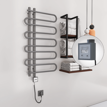 Radiva - Zante Elektrikli Havlupan 500x1000 Antrasit (KTX3 Termostat) 300W Spiral Kablolu