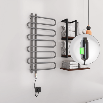 Radiva - Zante Sèche Serviettes Electrique 500x1000 Anthracite (On/Off) 300 W Radiva - Zante Sèche Serviettes Electrique 500x1000 Anthracite (On/Off) 300 W