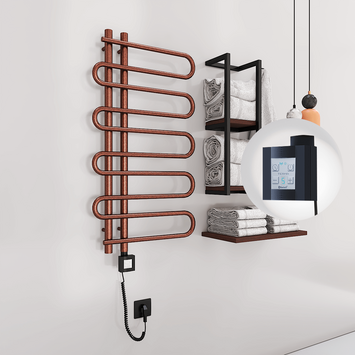 Radiva - Zante Sèche Serviettes Electrique 500x1000 Antique Cuivre Ktx4 200 Watt Câble en spirale