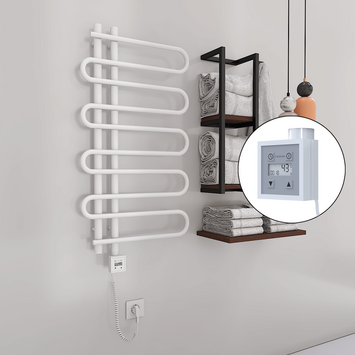 - Zante Sèche Serviettes Electrique 500x1000 Blanc Ktx3 300 Watt Câble en spirale  - Zante Sèche Serviettes Electrique 500x1000 Blanc Ktx3 300 Watt Câble en spirale