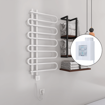 Radiva - Zante Sèche Serviettes Electrique 500x1000 Blanc Ktx4 300 Watt Câble en spirale