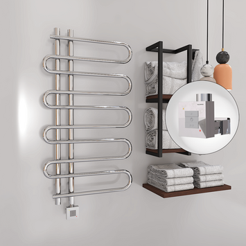 Radiva - Zante Sèche Serviettes Electrique 500x1000 Chrome Ktx1 200 Watt