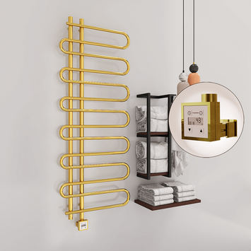 Radiva - ZANTE Elektrikli Havlupan 600x1400 Altın (KTX3 Termostat) 300W