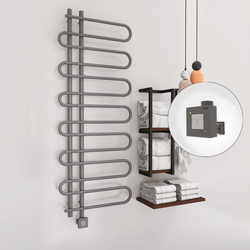 Radiva - Zante Sèche Serviettes Electrique 600x1400 Anthracite Ktx1 600 Watt