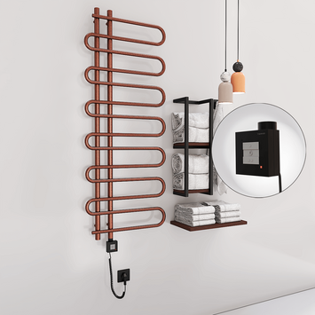 Radiva - Zante Elektrikli Havlupan 600x1400 Bakır Eskitme (KTX1 Termostat) 300W Spiral Kablolu