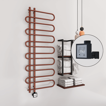  - Zante Sèche Serviettes Electrique 600x1400 Antique Cuivre Ktx3 300 Watt