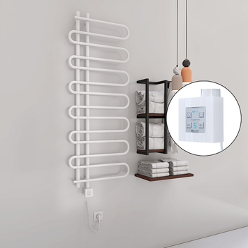 Radiva - Zante Electric Towel Warmer 600x1400 White Ktx4 300 W (Spiral Cable)