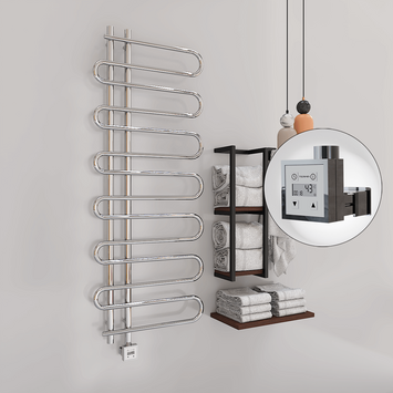  - Zante Sèche Serviettes Electrique 600x1400 Chrome Ktx3 300 W