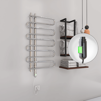 Radiva - Zante Sèche Serviettes Electrique 200 Watt 500x1000 Chrome (On/Off)