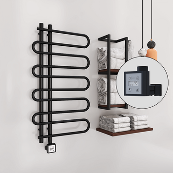 Radiva - Zante Sèche Serviettes Electrique 500x1000 Noir mat Ktx3 300 W Radiva - Zante Sèche Serviettes Electrique 500x1000 Noir mat Ktx3 300 W